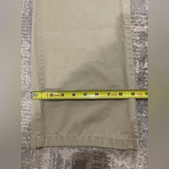 Old Navy Y2K Tan Khaki Wide Leg Ladies Cotton Chino Pants Size 6 Low Rise - Picture 2 of 10